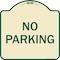 Signmission Designer Series Sign-No Parking, Tan & Green Heavy-Gauge Aluminum, 18" x 18", TG-1818-9814 A-DES-TG-1818-9814 - alternate 1